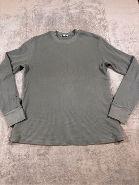 Cotton Citizen Long-Sleeve Waffle Crewneck Top Mens Large
